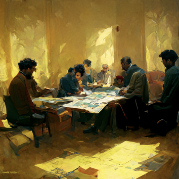 People working on a plan